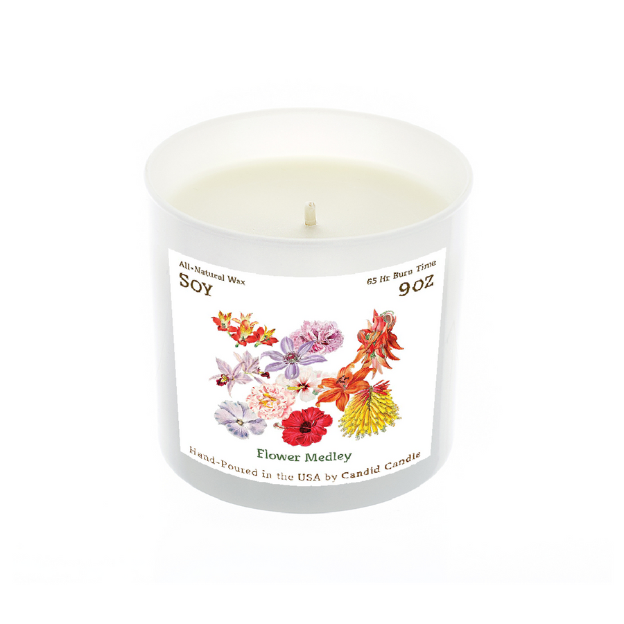 Flower Medley White Scented Candle