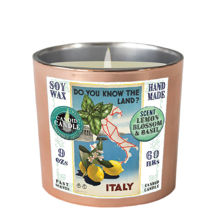 Italy Lemon Blossom Basil 9-Ounce Scented Soy Candle