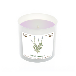 Lavender White Scented Candle