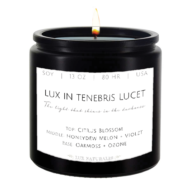 Lux en tenebras 13-Ounce Scented Soy Candle