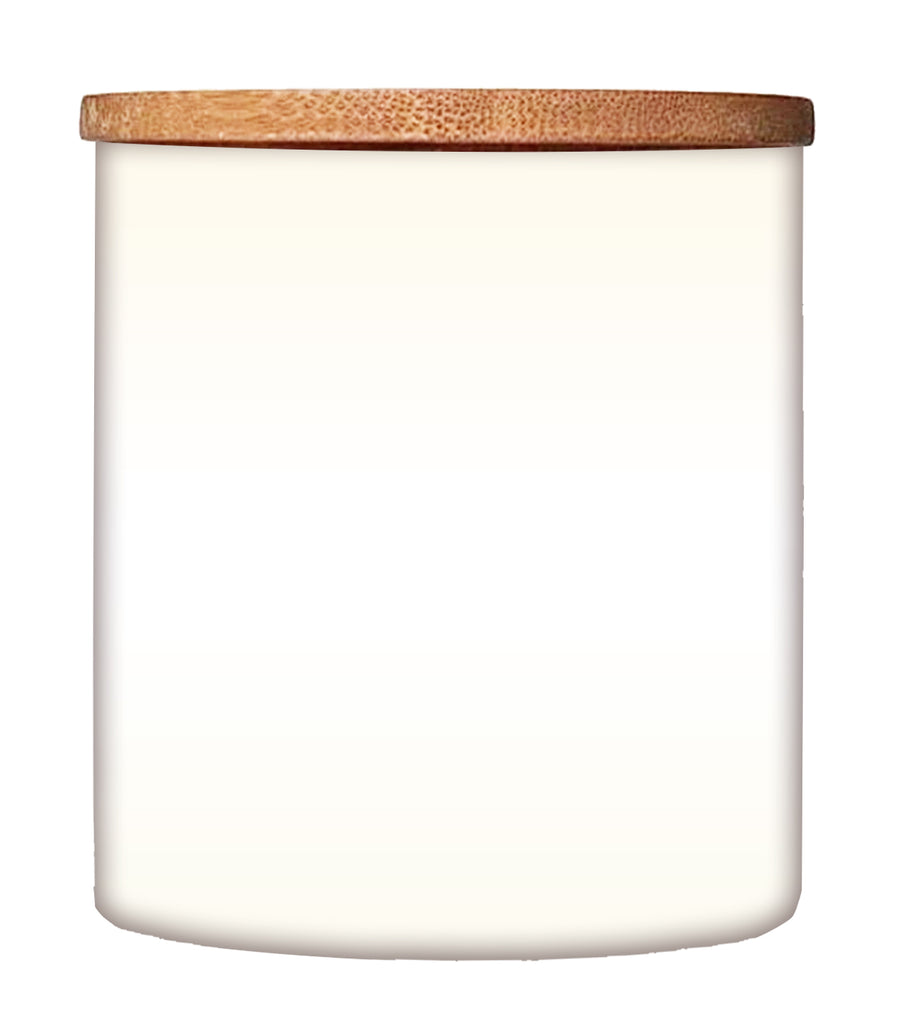 Personalized Scented Candle - 9 oz White Tumbler with Bamboo Lid