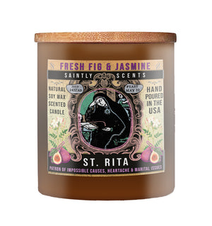 Saint Rita Fresh Fig and Rose Scented Candle 