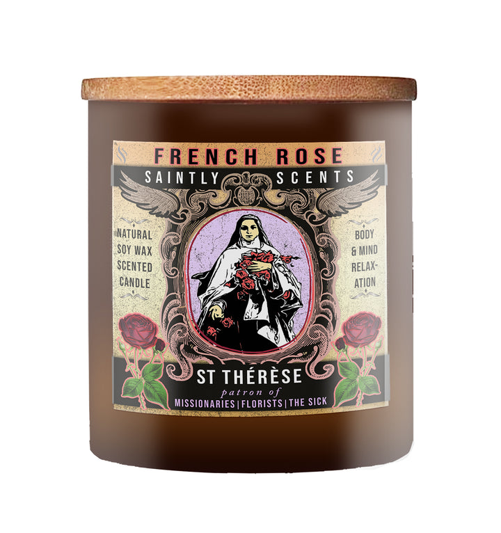St Therese French Rose Scented Candle 
